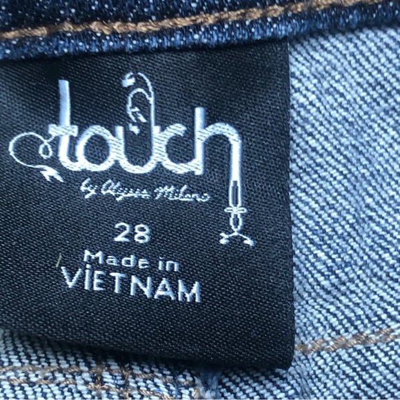 3 for $25 Touch By Alyssa Milano Dark Washed Steelers Jeans Boot Cut Sz 28 - Picture 4 of 10